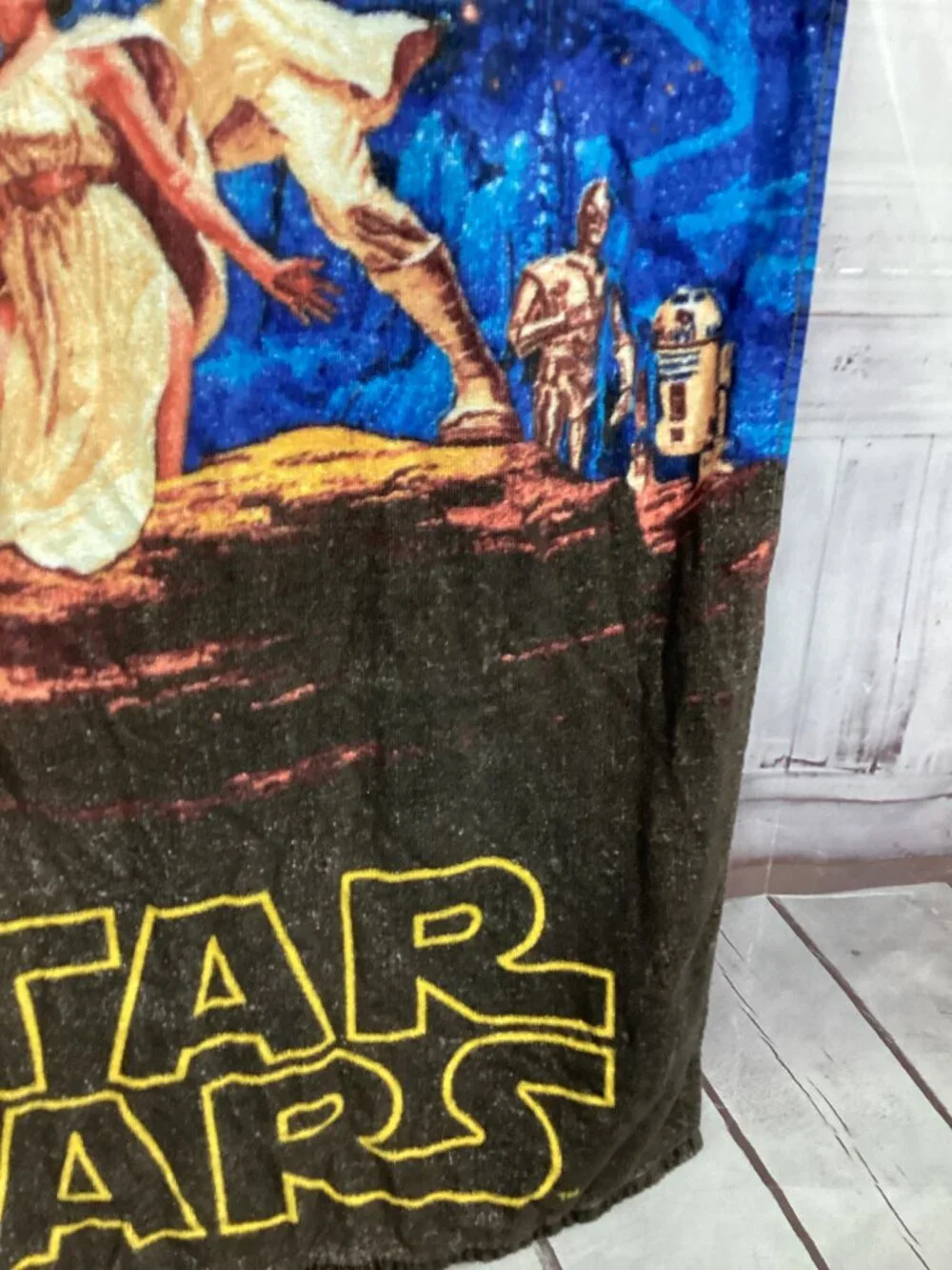 Vintage 70s Star Wars Beach Towel Original Star Wars “A New Hope”